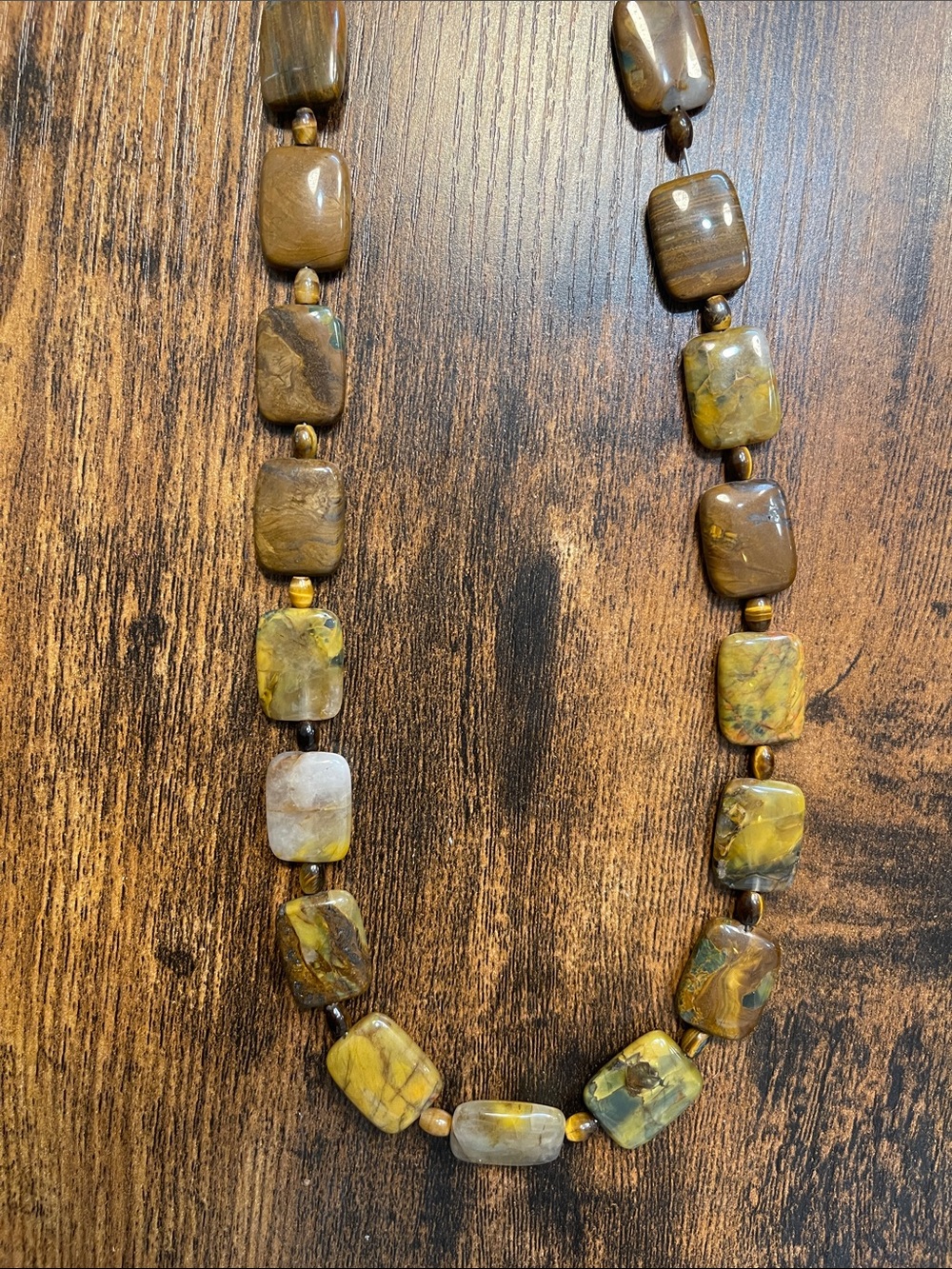 Handmade “jasper” Stone Earrings and Hatband Set - Picture 7 of 9